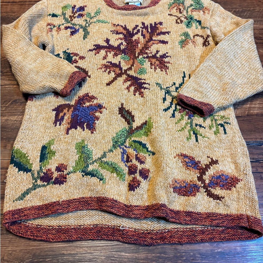 Vintage fall sweater 3/4 sleeves women’s heirloom collectibles